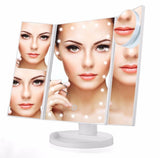 Smart 22' Foldable Triple-Panel LED Makeup Mirror
