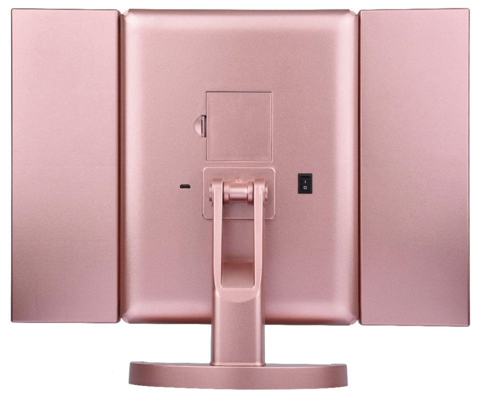 Smart 22' Foldable Triple-Panel LED Makeup Mirror
