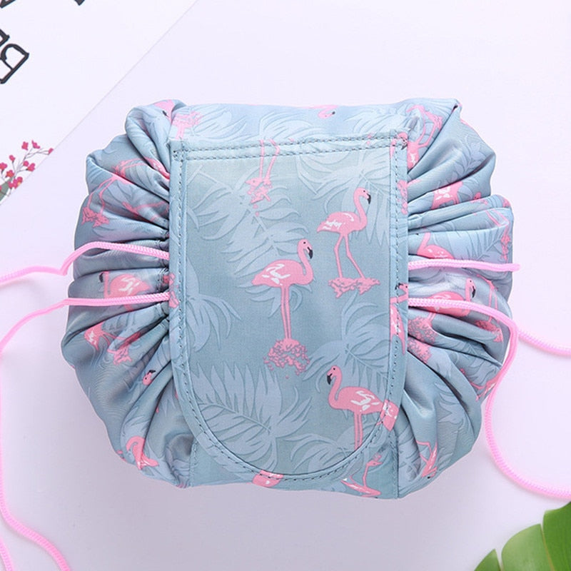 Drawstring makeup bag
