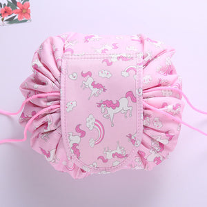 Drawstring makeup bag