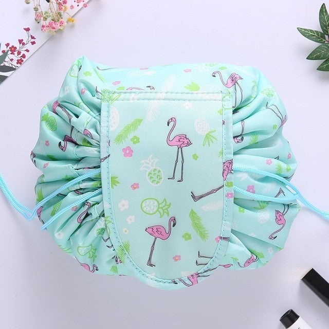 Drawstring makeup bag