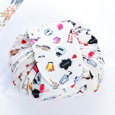 Drawstring makeup bag