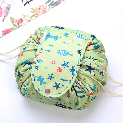 Drawstring makeup bag