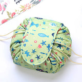 Drawstring makeup bag