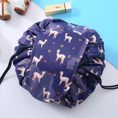 Drawstring makeup bag
