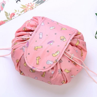 Drawstring makeup bag