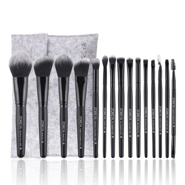 All black Gorgeous Brushes