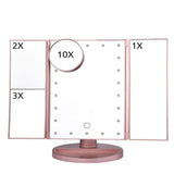 Smart 22' Foldable Triple-Panel LED Makeup Mirror