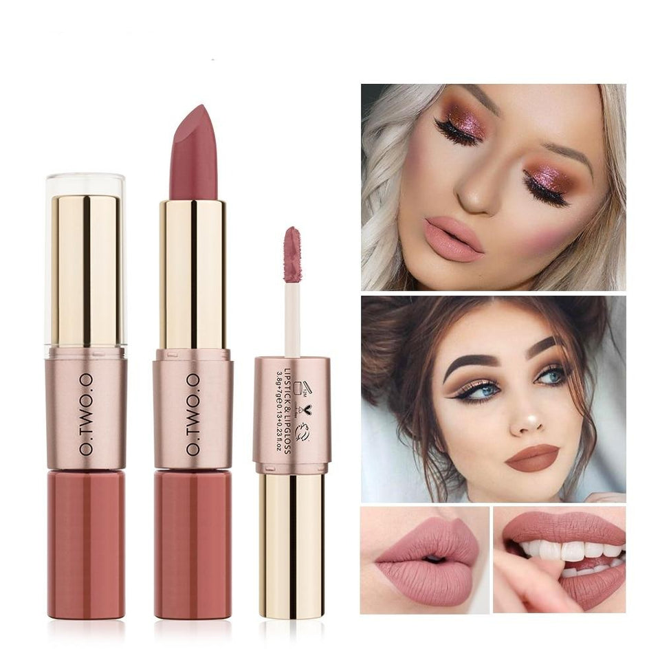 2 in 1 Lipstick + Liquid Lip Gloss
