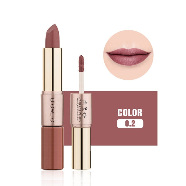 2 in 1 Lipstick + Liquid Lip Gloss