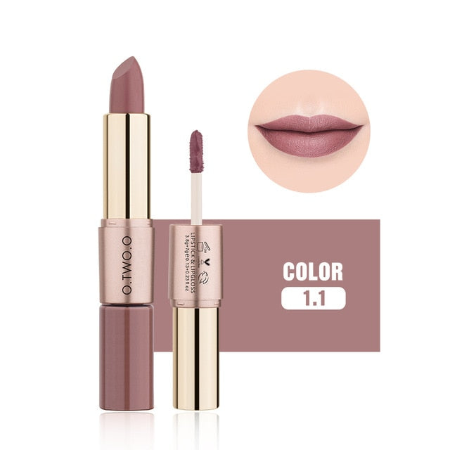 2 in 1 Lipstick + Liquid Lip Gloss